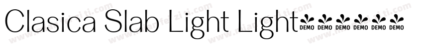 Clasica Slab Light Light字体转换